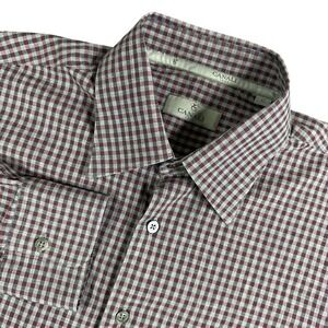 Canali 1934 Mens XL Gingham Check Dress Shirt Long Sleeve Made in Italy